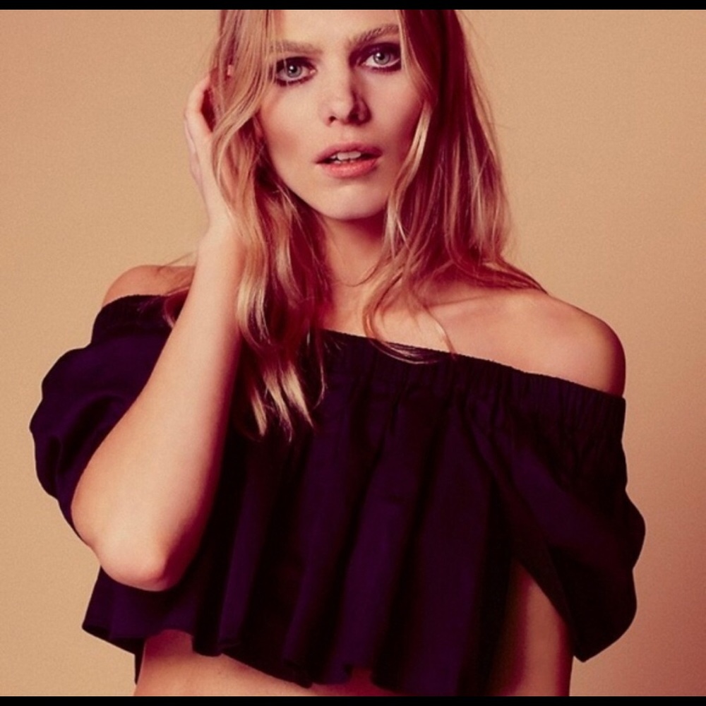 Free People velvet crop, S